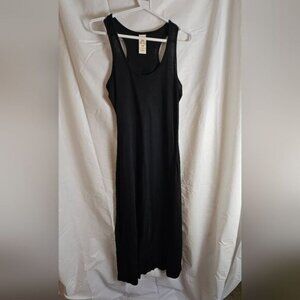 Faded Glory Black Sleeveless Midi Dress Size S (4-6)